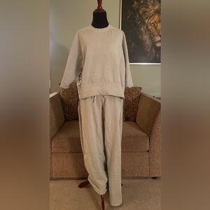Zara Seafoam Green Palazzo Pant Sweatsuit